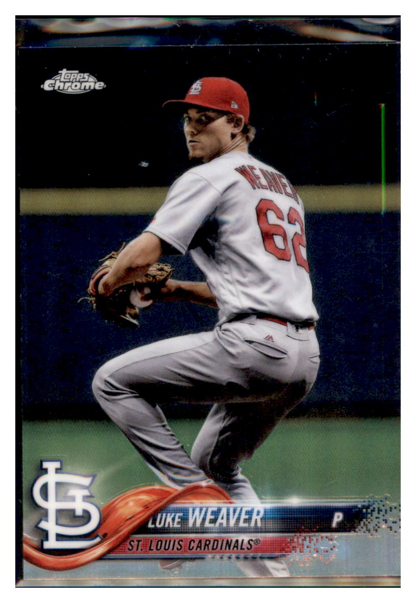 2018 Topps Chrome Luke Weaver    St. Louis Cardinals #88 Baseball
  card   VSMP1IMB simple Xclusive Collectibles   