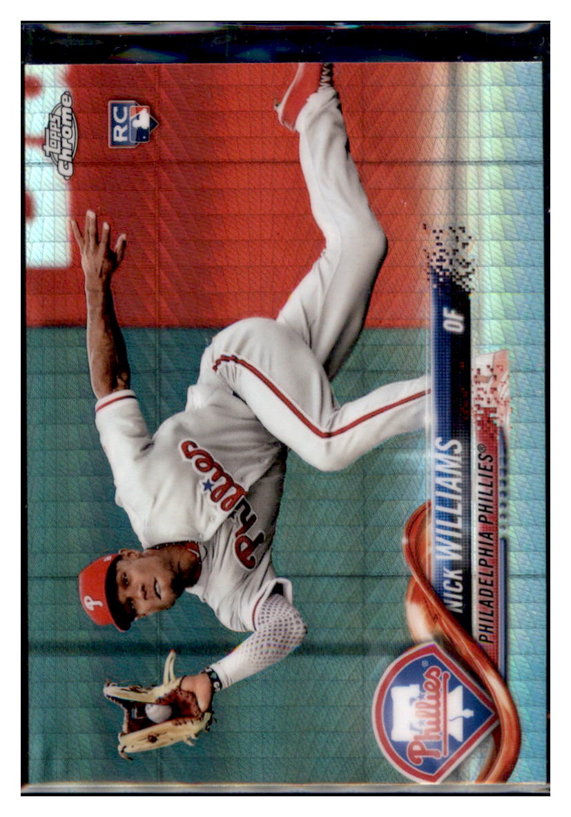 2018 Topps Chrome Nick Williams Prism Refractor   Philadelphia Phillies #147 Baseball
  card   VSMP1IMB simple Xclusive Collectibles   