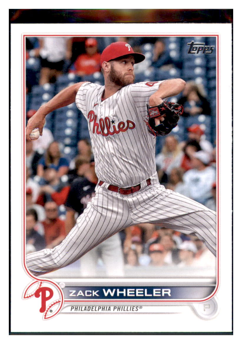 2022 Topps Zack Wheeler    Philadelphia Phillies #249 Baseball
  card   BMB1A simple Xclusive Collectibles   