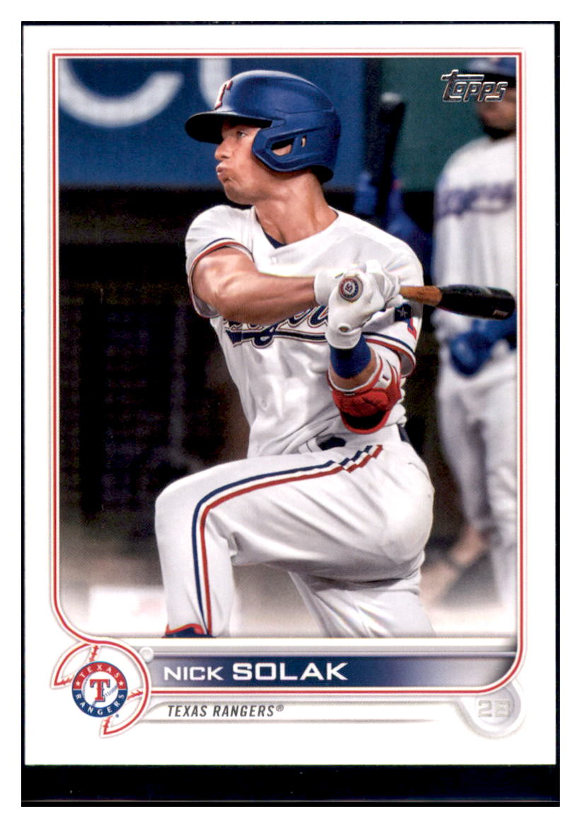 2022 Topps Nick Solak    Texas Rangers #172 Baseball card   BMB1B simple Xclusive Collectibles   