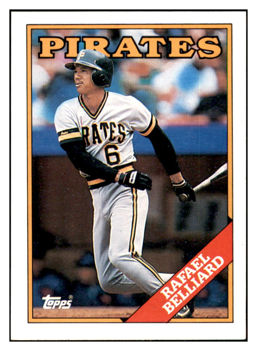 1988 Topps Rafael Belliard    Pittsburgh Pirates #221 Baseball
  card   BMB1B simple Xclusive Collectibles   