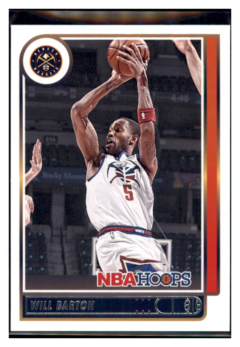 2021 Hoops Will Barton Denver Nuggets #31 Basketball card   BMB1B simple Xclusive Collectibles   