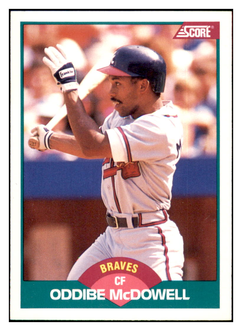 1989 Score Rookie & Traded Oddibe
  McDowell    Atlanta Braves #72T
  Baseball card   BMB1B simple Xclusive Collectibles   