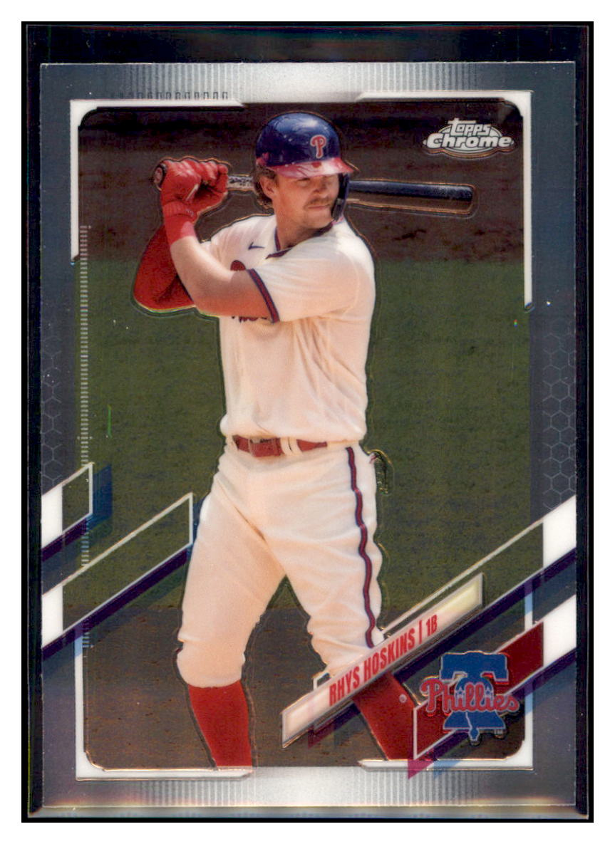 2021 Topps Chrome Rhys Hoskins    Philadelphia Phillies #182 Baseball
  card   BMB1C simple Xclusive Collectibles   