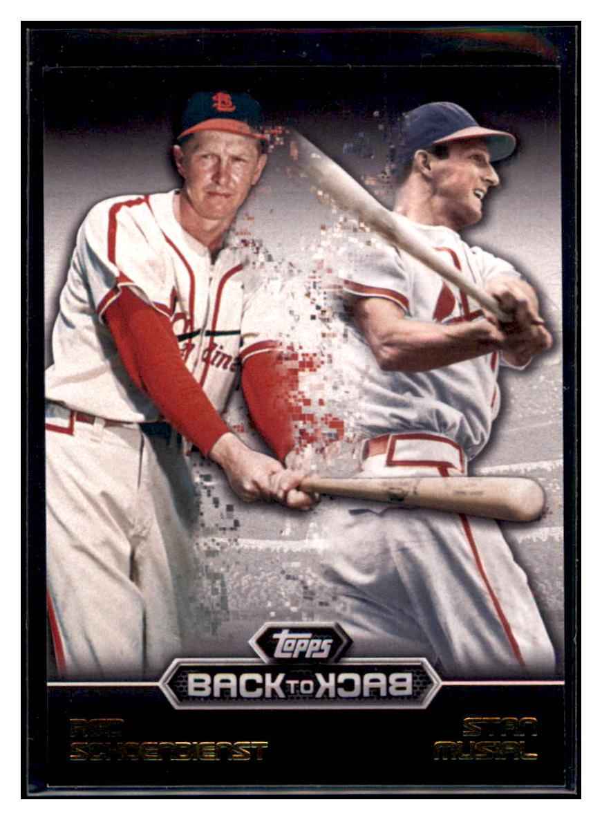 2016 Topps Red Schoendienst / Stan
  Musial    St. Louis Cardinals #B2B-9
  Baseball card   CBT1A simple Xclusive Collectibles   