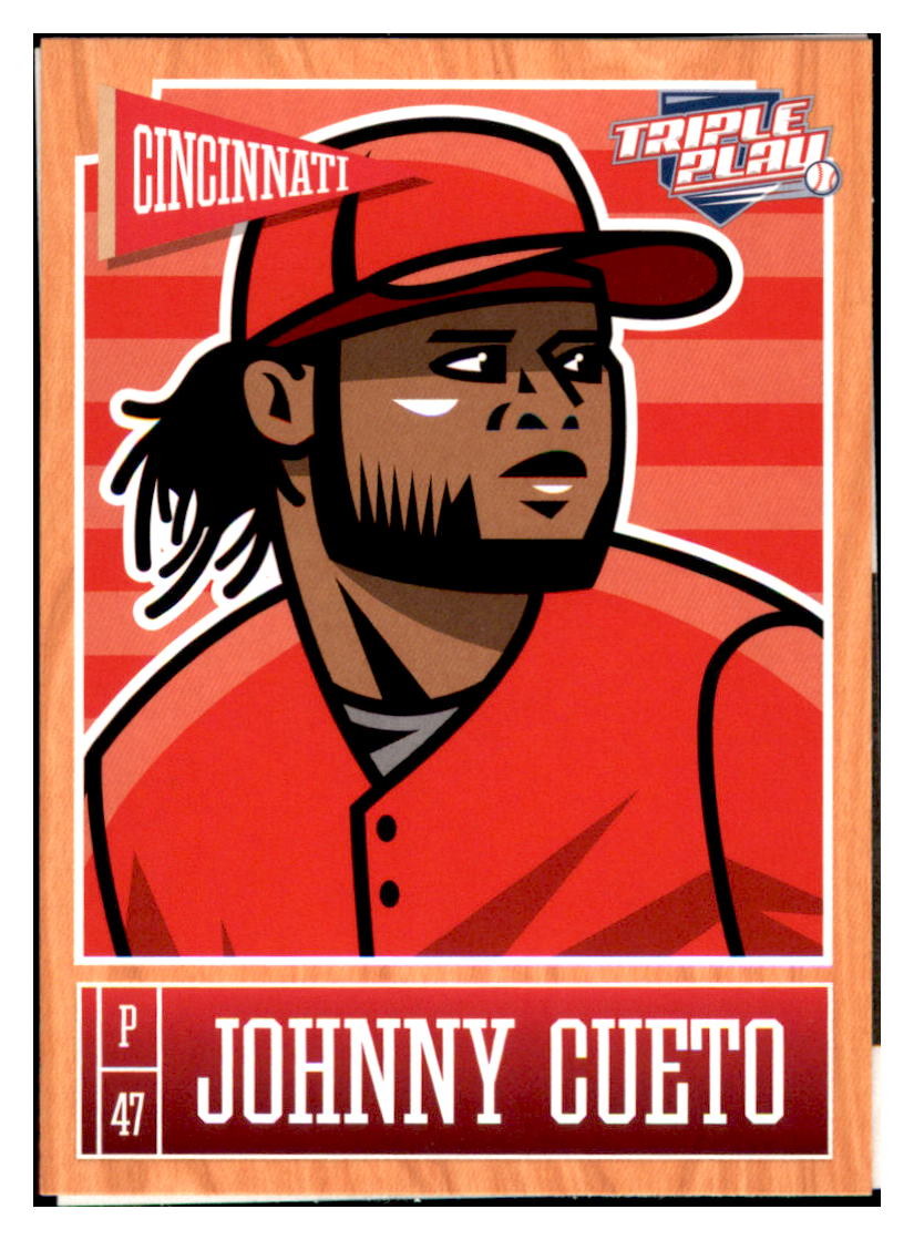 2013 Panini Triple Play Johnny Cueto    Cincinnati Reds #21 Baseball card   CBT1A simple Xclusive Collectibles   
