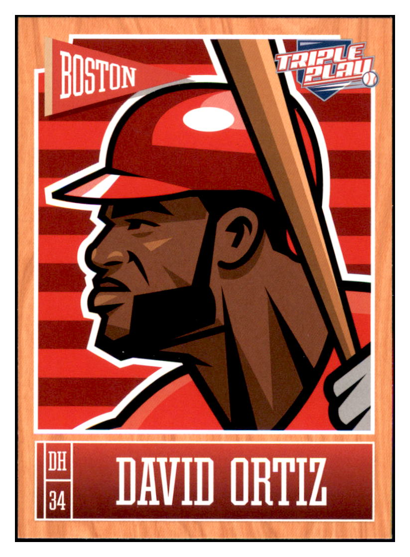 2013 Panini Triple Play David Ortiz    Boston Red Sox #12 Baseball card   CBT1A simple Xclusive Collectibles   