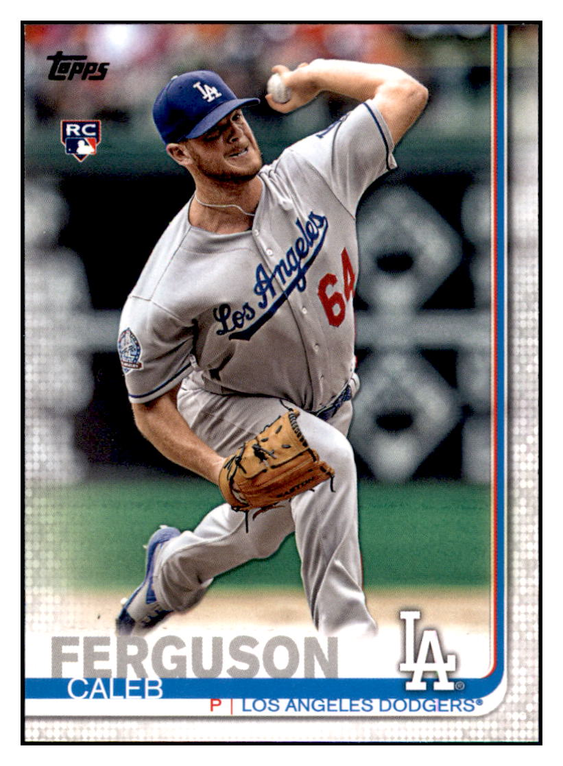 2019 Topps Caleb Ferguson    Los Angeles Dodgers #452 Baseball
  card   CBT1A simple Xclusive Collectibles   