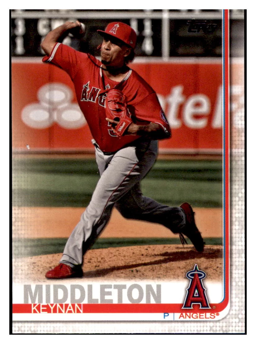2019 Topps Keynan Middleton    Los Angeles Angels #563 Baseball
  card   CBT1A simple Xclusive Collectibles   