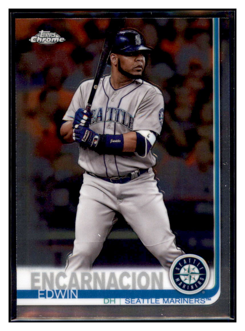 2019 Topps Chrome Edwin Encarnacion    Seattle Mariners #101 Baseball card   CBT1A simple Xclusive Collectibles   