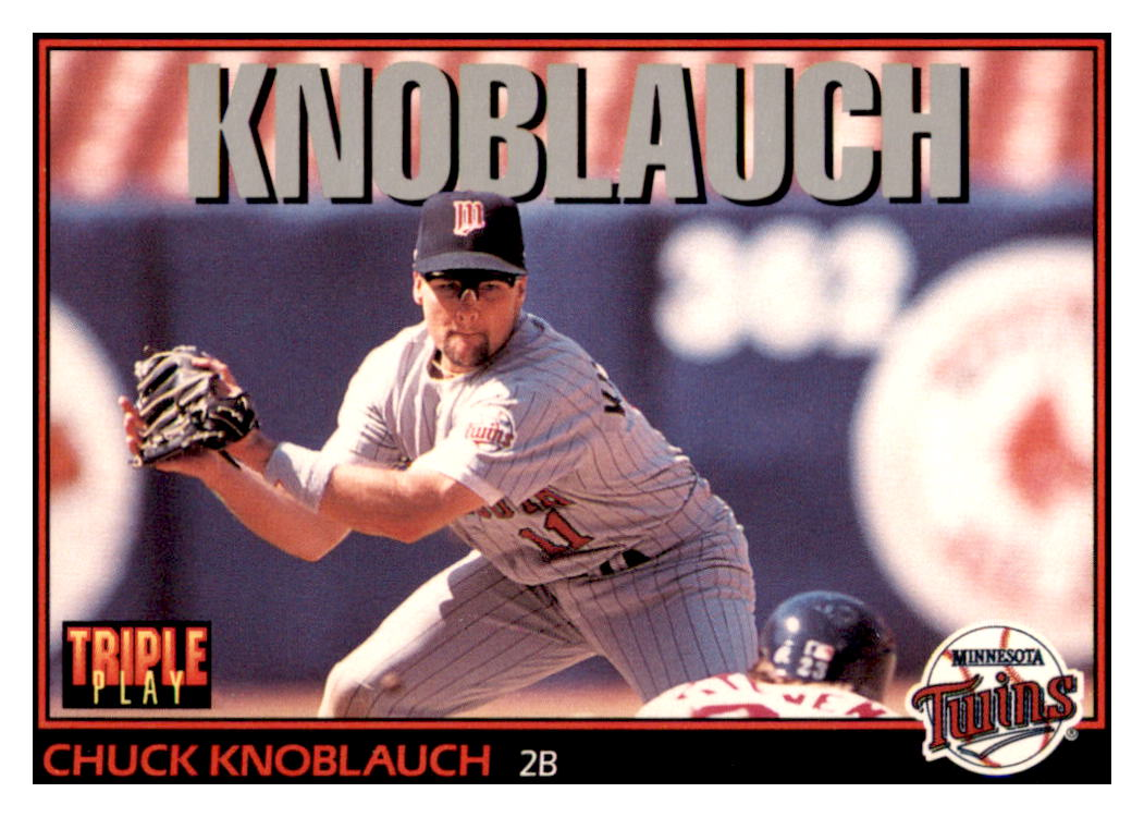 1993 Triple Play Chuck Knoblauch    Minnesota Twins #48 Baseball card   CBT1A simple Xclusive Collectibles   
