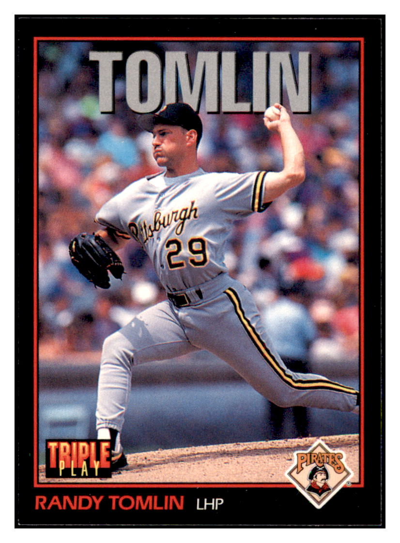 1993 Triple Play Randy Tomlin    Pittsburgh Pirates #197 Baseball
  card   CBT1A_1a simple Xclusive Collectibles   