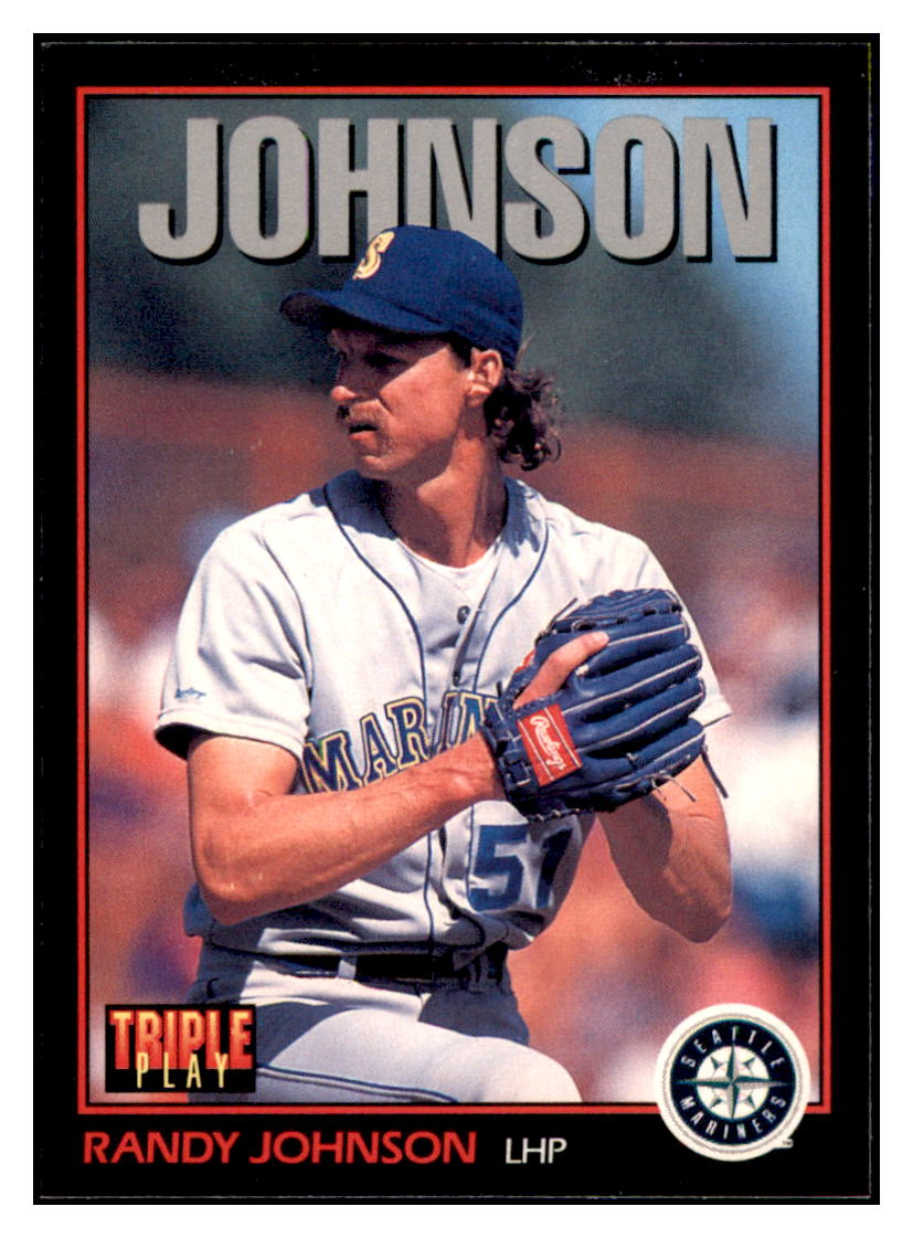 1993 Triple Play Randy Johnson    Seattle Mariners #167 Baseball card   CBT1A simple Xclusive Collectibles   