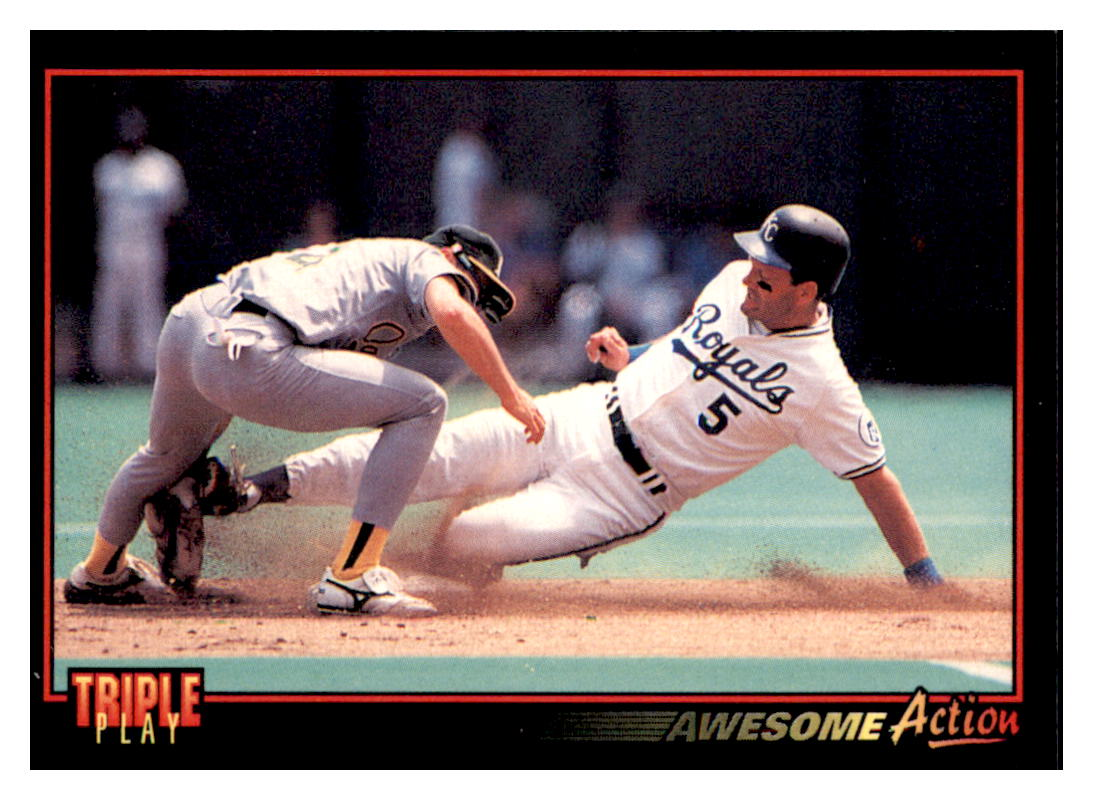 1993 Triple Play George Brett    Kansas City Royals #64 Baseball card   CBT1A simple Xclusive Collectibles   