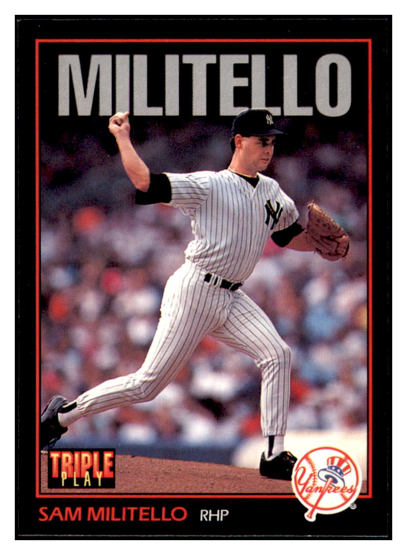1993 Triple Play Sam Militello    New York Yankees #75 Baseball card   CBT1A simple Xclusive Collectibles   