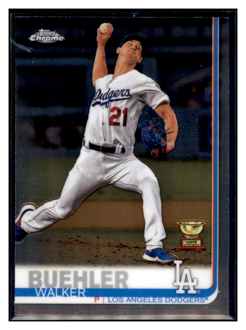 2019 Topps Chrome Walker Buehler    Los Angeles Dodgers #90 Baseball
  card   CBT1A simple Xclusive Collectibles   