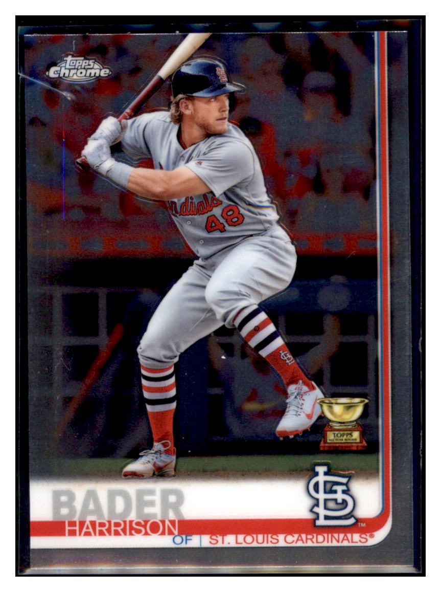 2019 Topps Chrome Harrison Bader    St. Louis Cardinals #13 Baseball
  card   CBT1A simple Xclusive Collectibles   