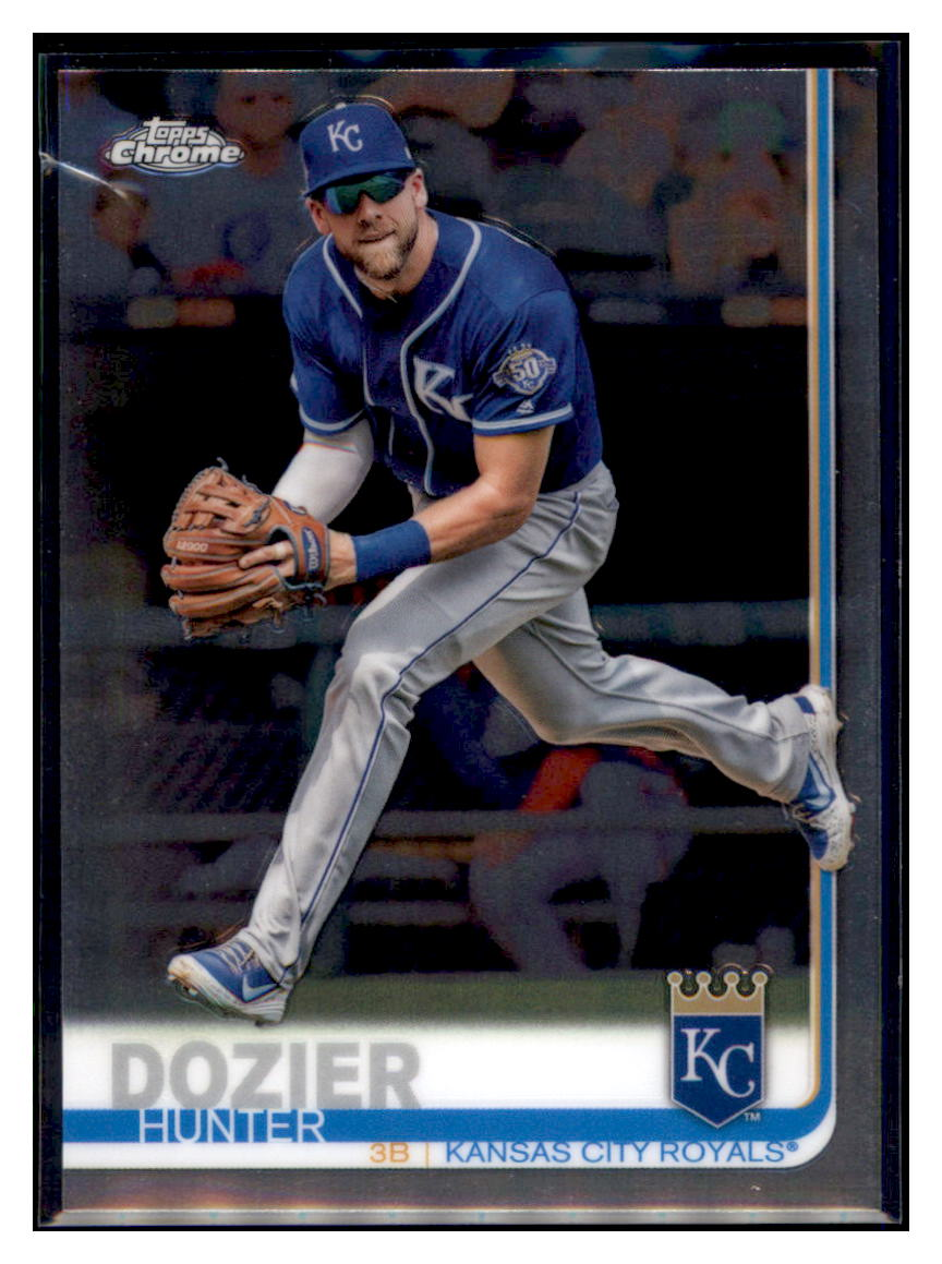 2019 Topps Chrome Hunter Dozier    Kansas City Royals #166 Baseball
  card   CBT1A simple Xclusive Collectibles   