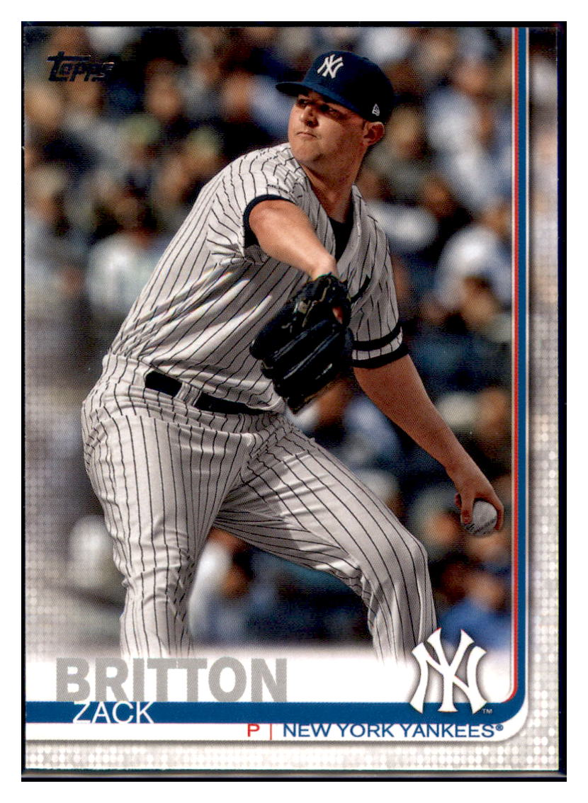 2019 Topps Update Zack Britton    New York Yankees #US214 Baseball
  card   CBT1A simple Xclusive Collectibles   