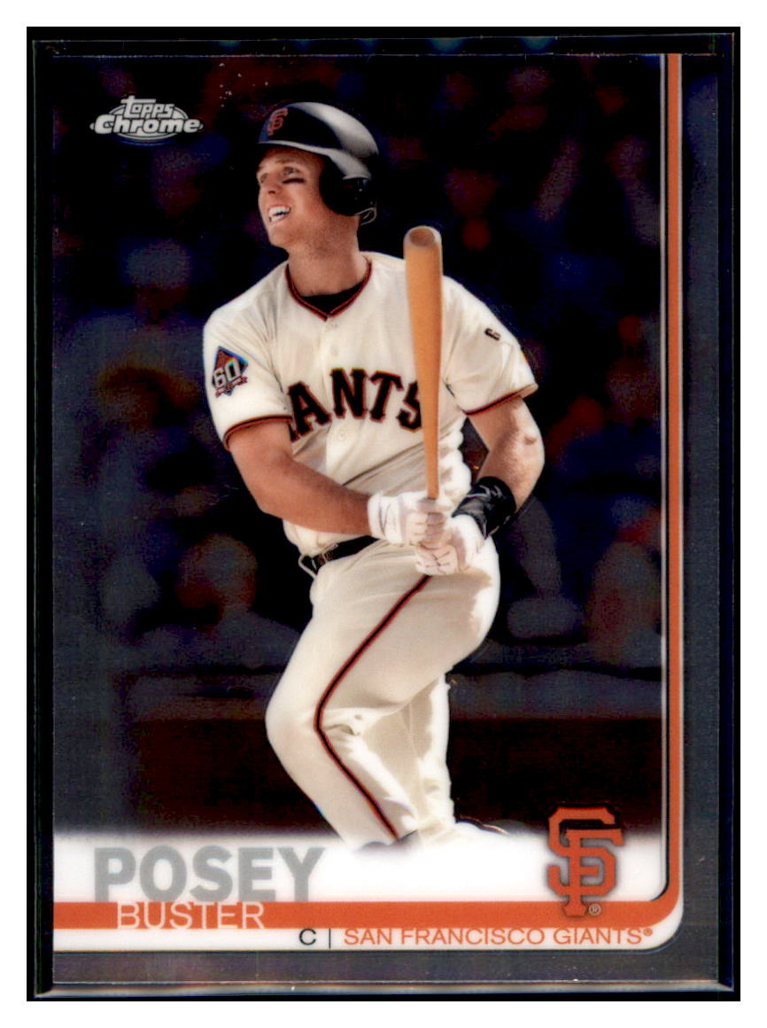 2019 Topps Chrome Buster Posey    San Francisco Giants #82 Baseball
  card   CBT1A simple Xclusive Collectibles   