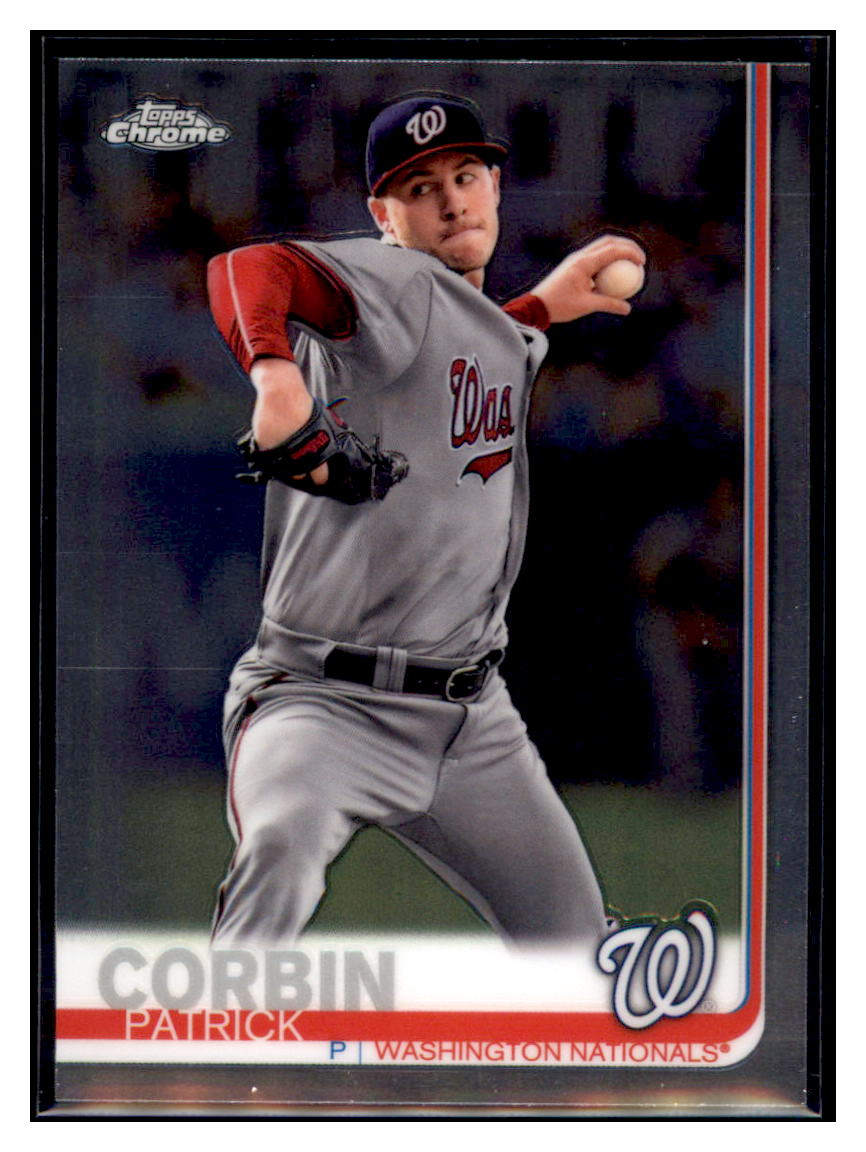 2019 Topps Chrome Patrick Corbin    Washington Nationals #163 Baseball
  card   CBT1A simple Xclusive Collectibles   