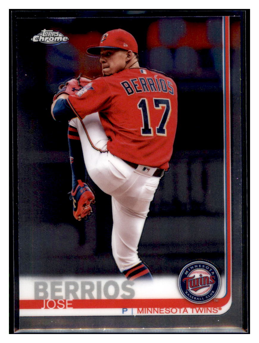 2019 Topps Chrome Jose Berrios    Minnesota Twins #123 Baseball card   CBT1A_1a simple Xclusive Collectibles   