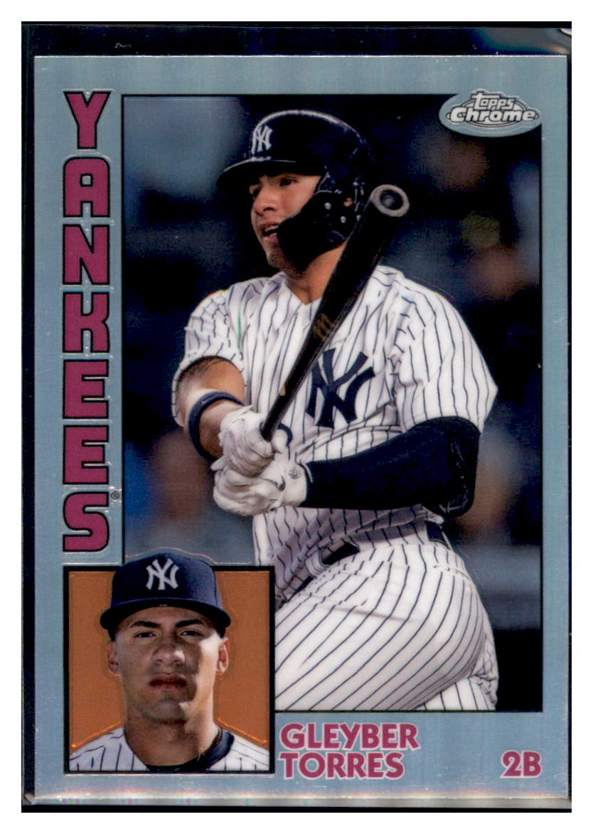 2019 Topps Chrome Gleyber
  Torres 1984 Topps Baseball  Baseball
  card CBT1B simple Xclusive Collectibles   