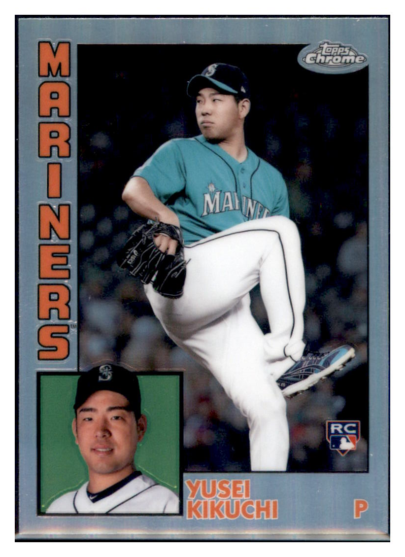 2019 Topps Chrome Yusei
  Kikuchi 1984 Topps Baseball  Baseball
  card CBT1B simple Xclusive Collectibles   