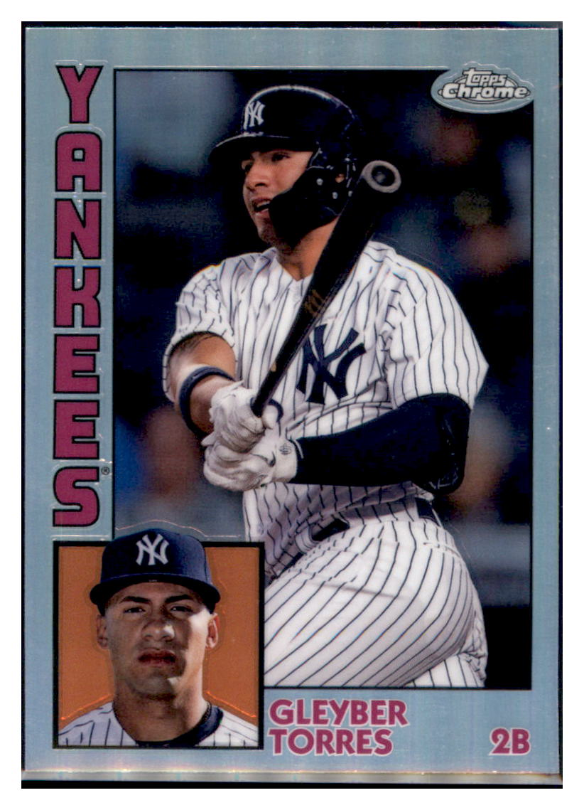 2019 Topps Chrome Gleyber
  Torres 1984 Topps Baseball  Baseball
  card CBT1B_1a simple Xclusive Collectibles   