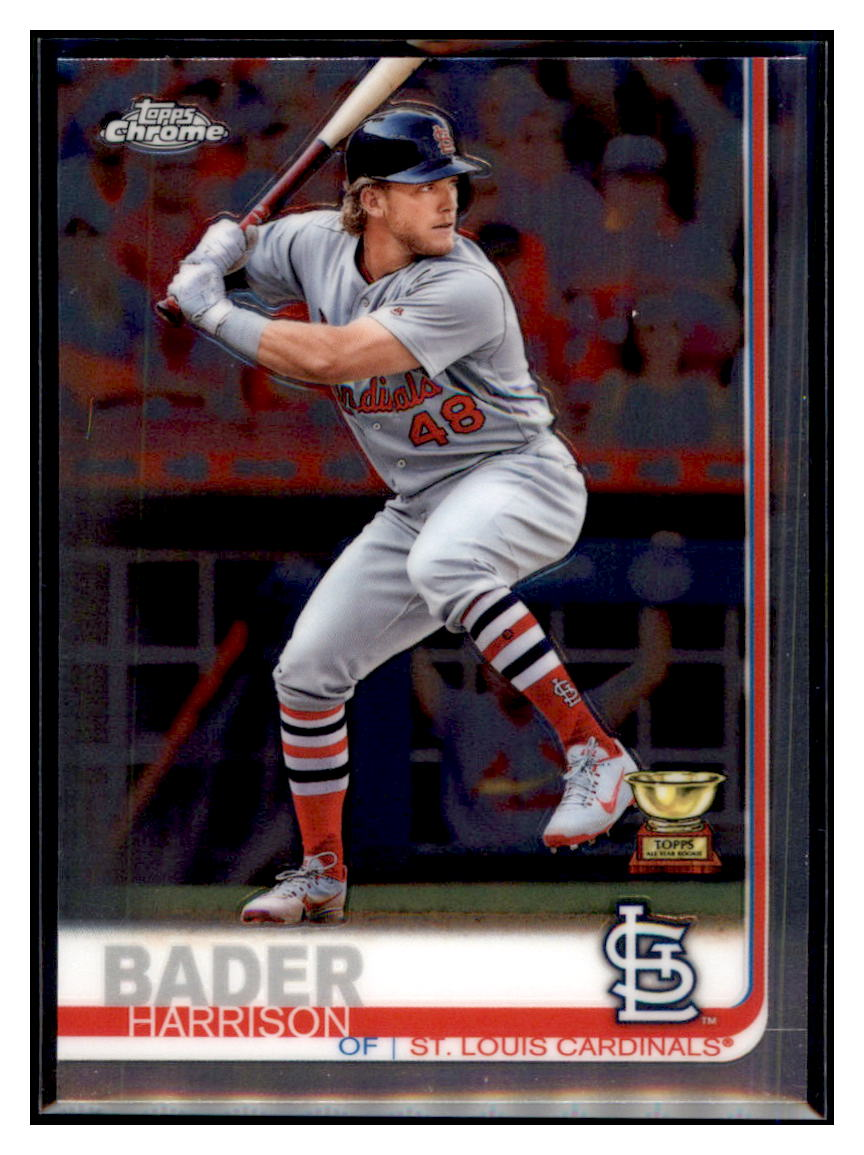 2019 Topps Chrome Harrison
  Bader   ASR Baseball card CBT1B simple Xclusive Collectibles   