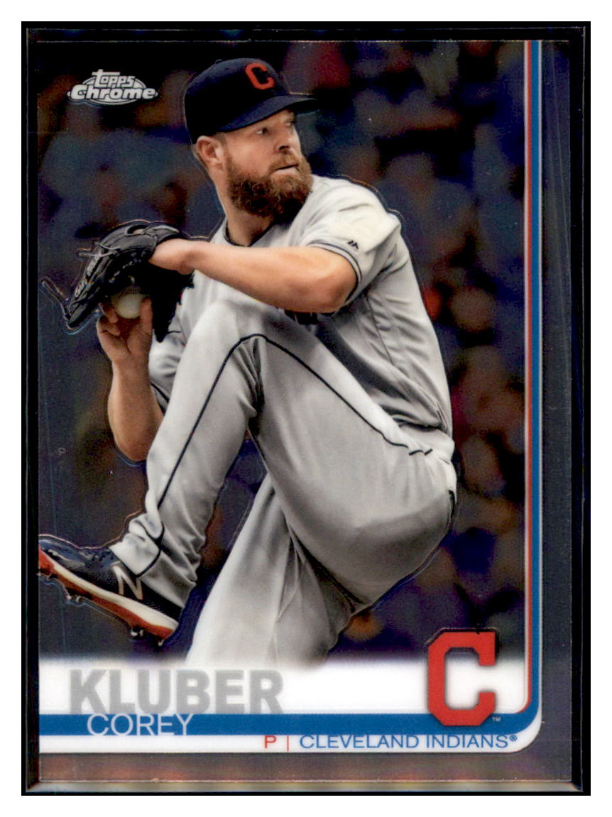 2019 Topps Chrome Corey
  Kluber   Baseball card CBT1B simple Xclusive Collectibles   