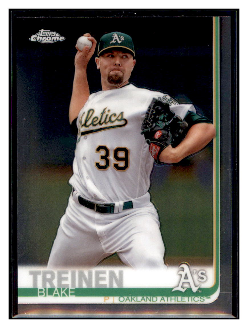 2019 Topps Chrome Blake
  Treinen   Baseball card CBT1B simple Xclusive Collectibles   