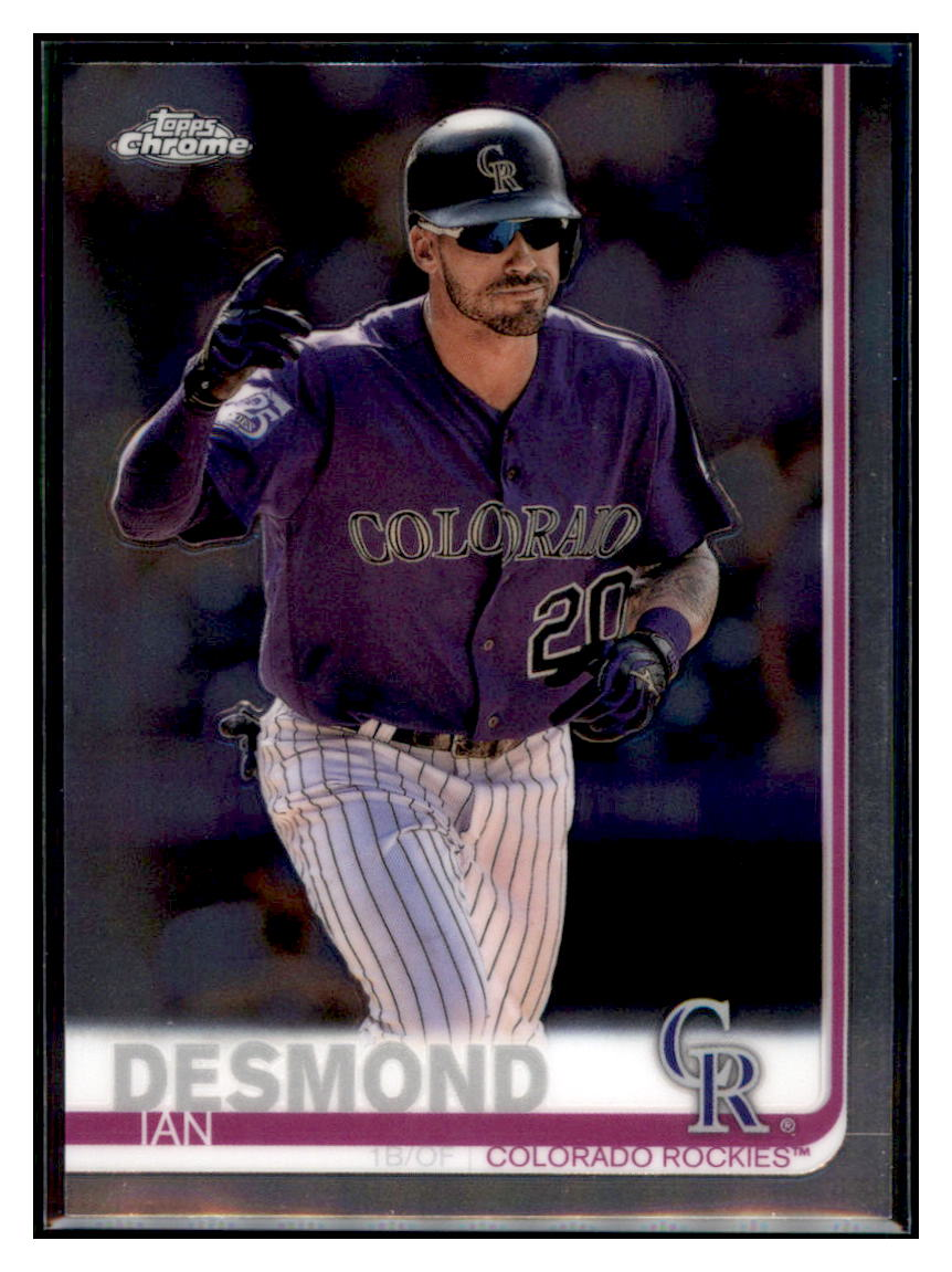 2019 Topps Chrome Ian
  Desmond   Baseball card CBT1B simple Xclusive Collectibles   