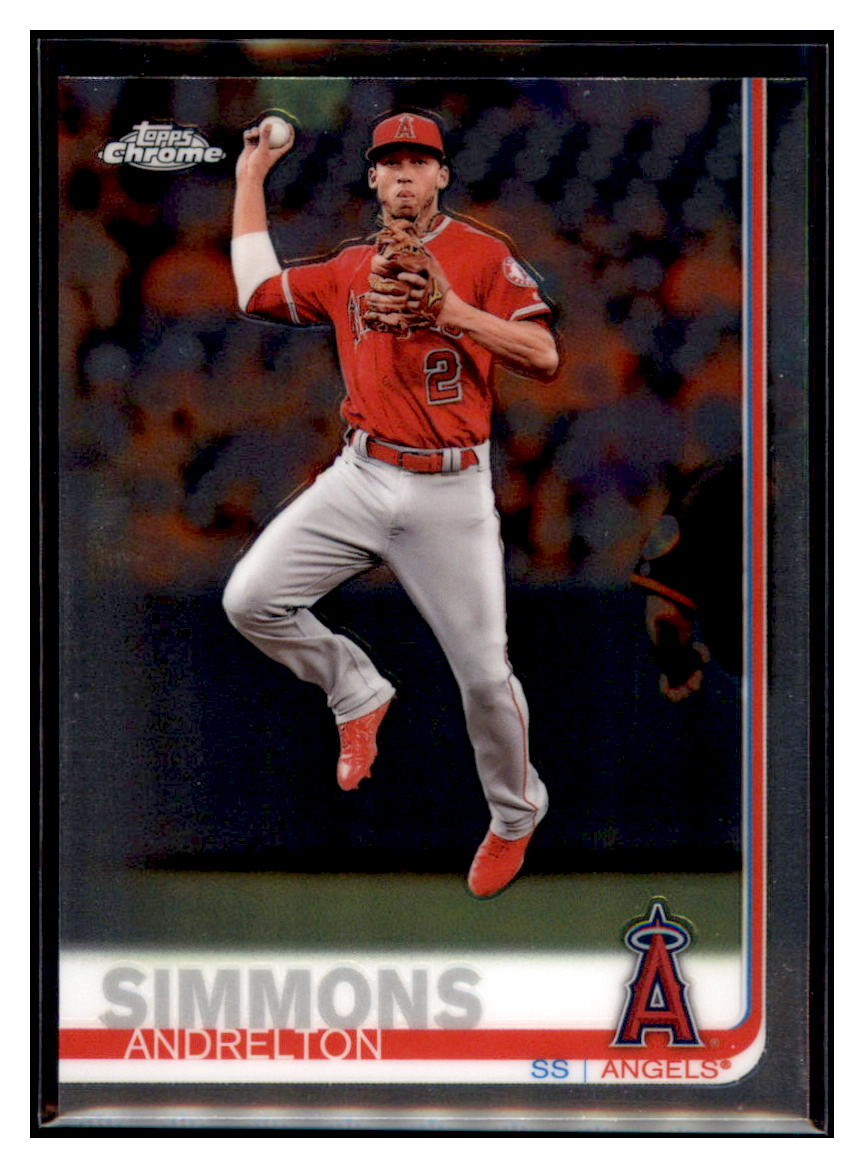 2019 Topps Chrome Andrelton
  Simmons   Baseball card CBT1B simple Xclusive Collectibles   