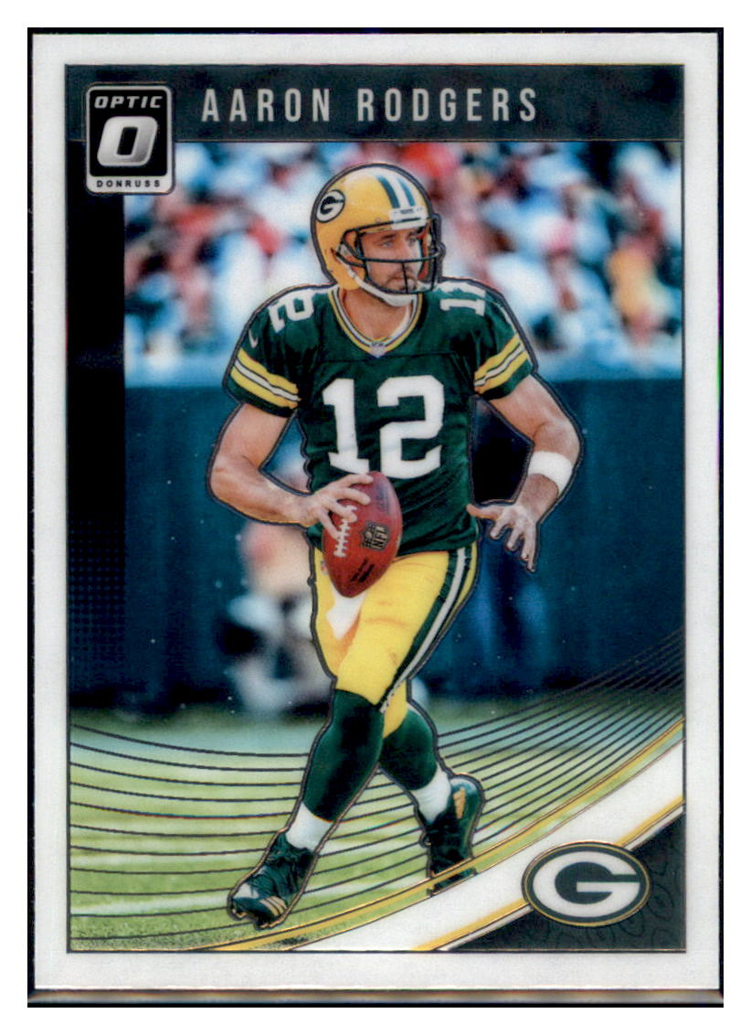2018 Donruss Optic Aaron
  Rodgers   Football card CBT1B simple Xclusive Collectibles   