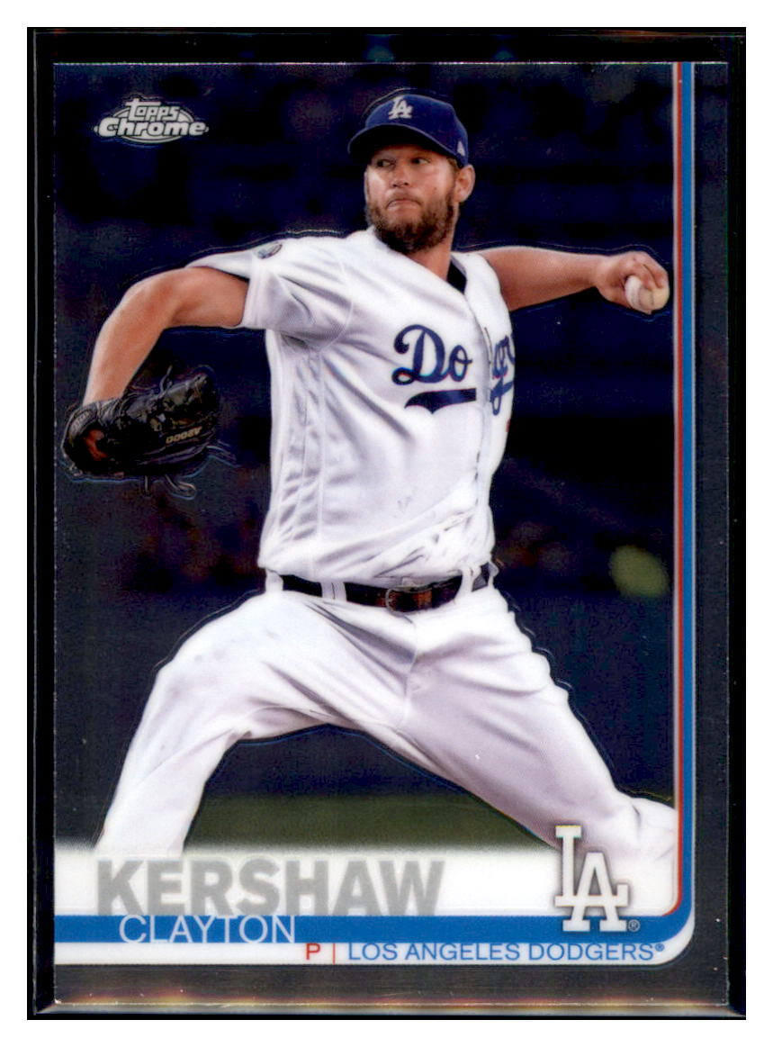 2019 Topps Chrome Clayton
  Kershaw   Baseball card CBT1B simple Xclusive Collectibles   