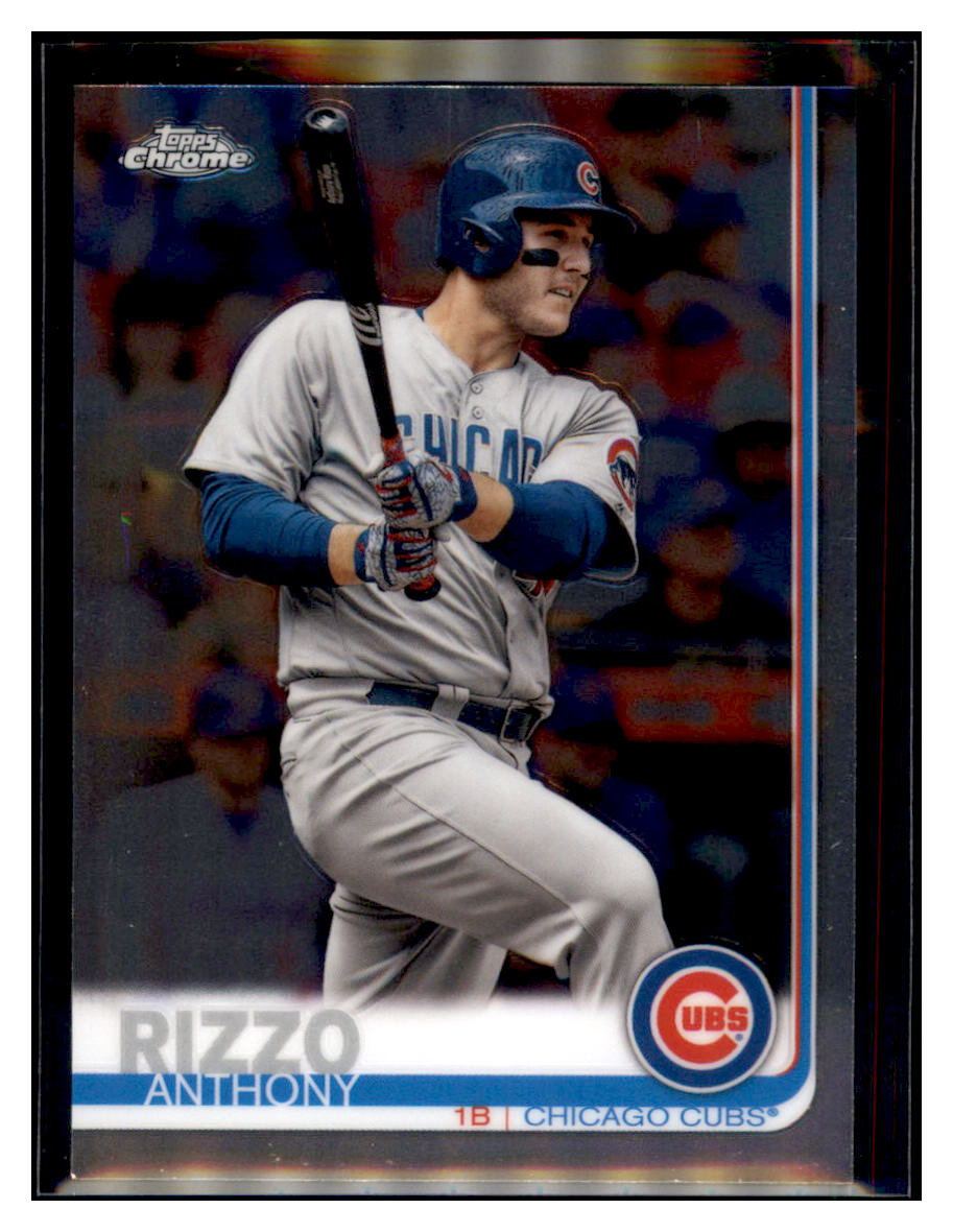2019 Topps Chrome Anthony
  Rizzo   Chicago Cubs Baseball Card
  CBT1C  simple Xclusive Collectibles   