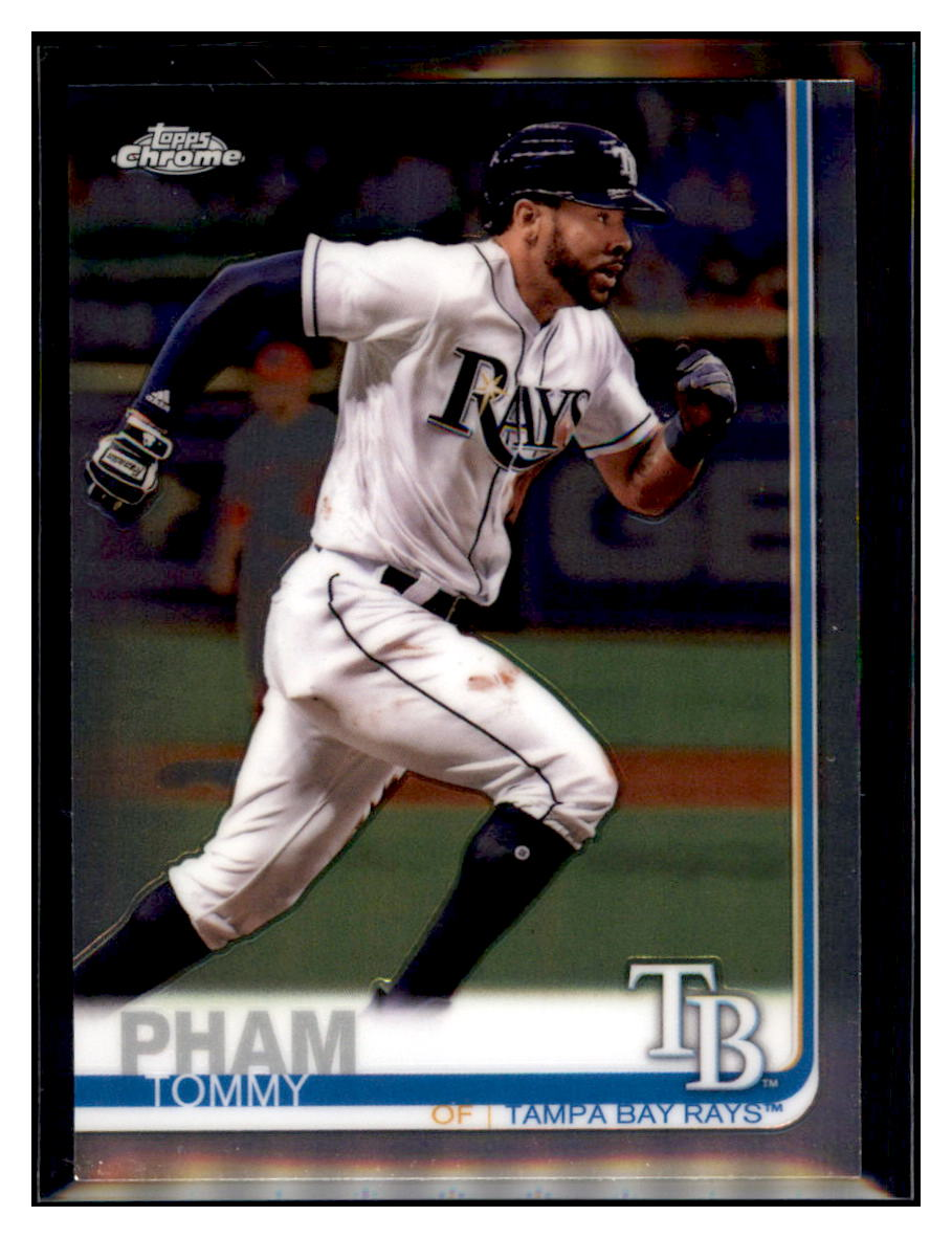 2019 Topps Chrome Tommy
  Pham   Tampa Bay Rays Baseball Card
  CBT1C  simple Xclusive Collectibles   