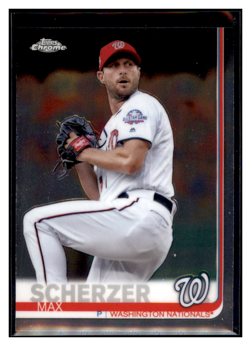 2019 Topps Chrome Max
  Scherzer   Washington Nationals
  Baseball Card CBT1C _1b simple Xclusive Collectibles   