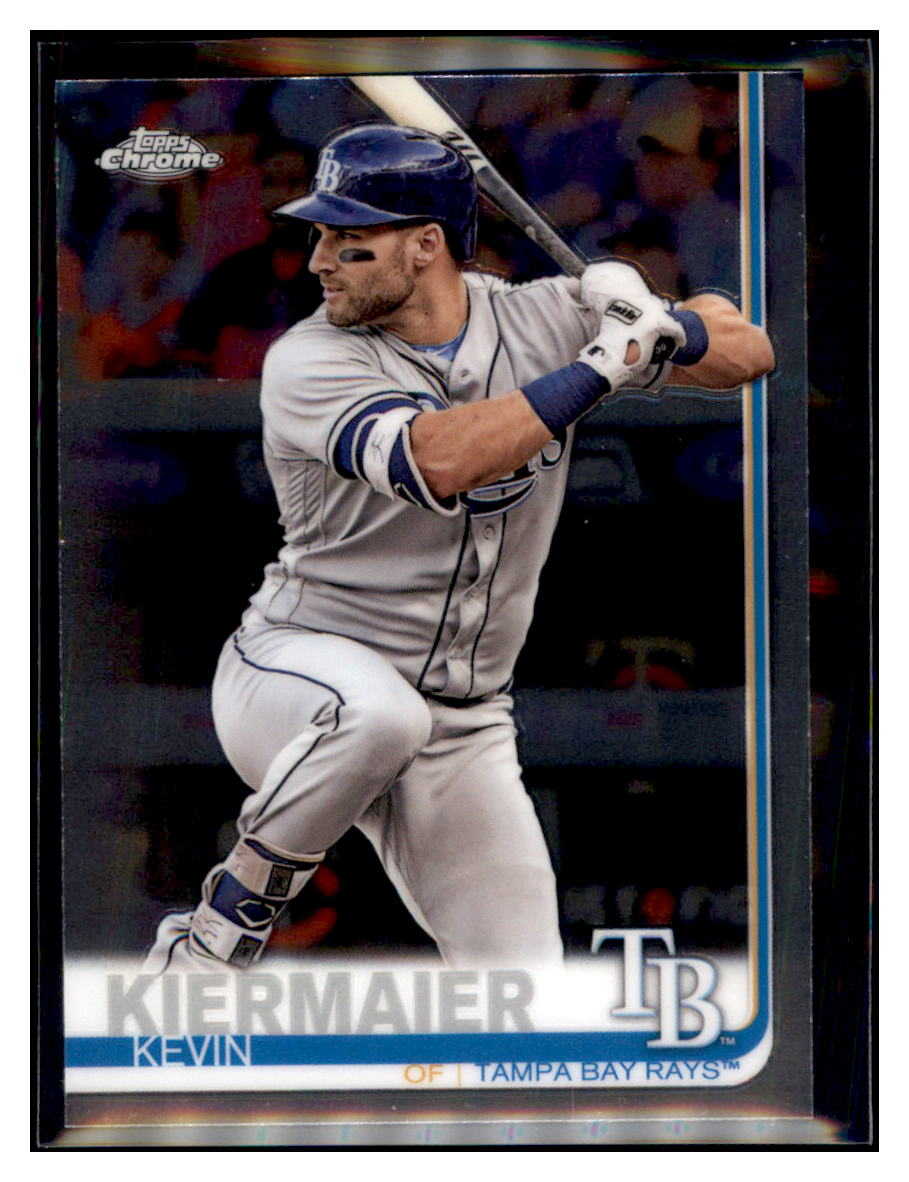 2019 Topps Chrome Kevin
  Kiermaier   Tampa Bay Rays Baseball
  Card CBT1C  simple Xclusive Collectibles   