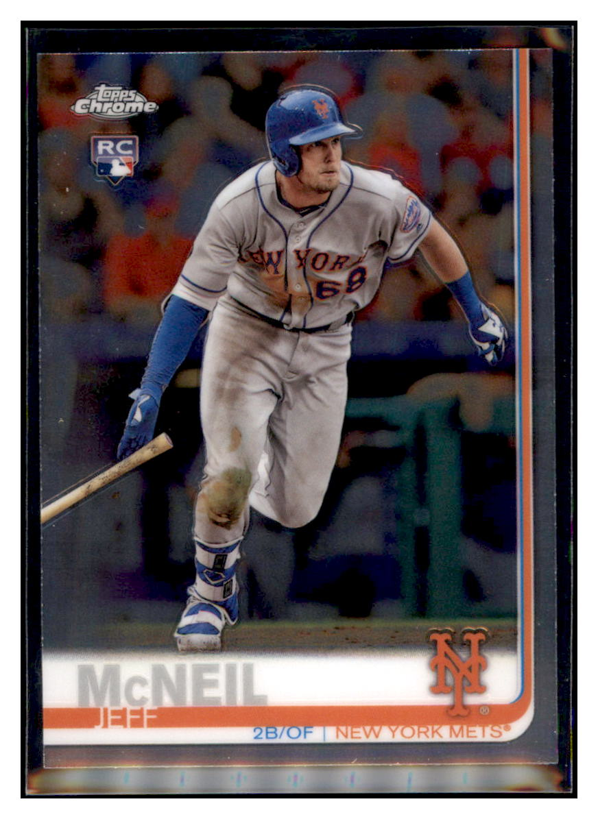 2019 Topps Chrome Jeff
  McNeil   RC New York Mets Baseball Card
  CBT1C  simple Xclusive Collectibles   