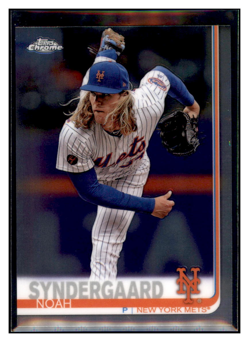 2019 Topps Chrome Noah
  Syndergaard   New York Mets Baseball
  Card CBT1C  simple Xclusive Collectibles   