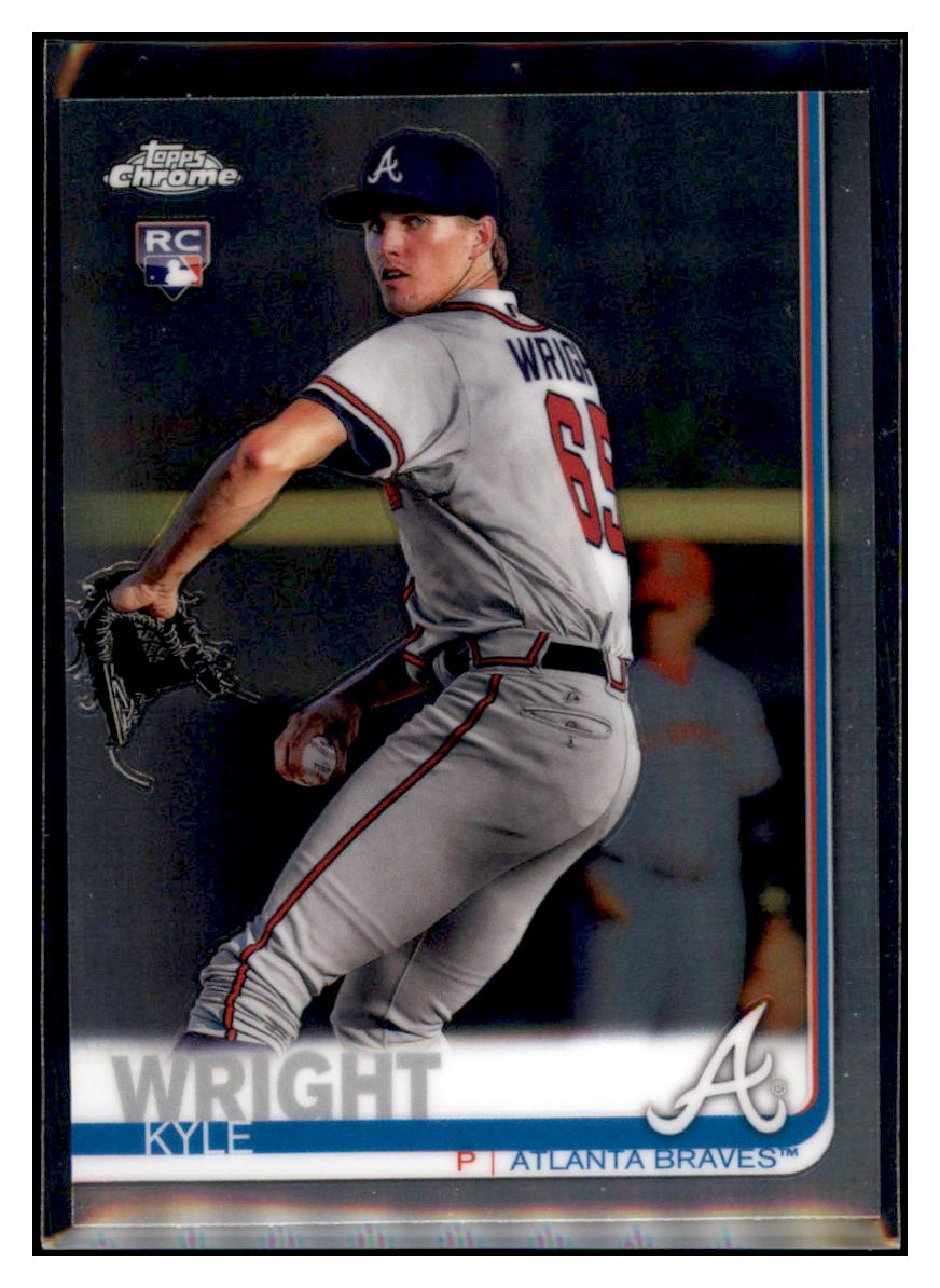 2019 Topps Chrome Kyle
  Wright   RC Atlanta Braves Baseball
  Card CBT1C  simple Xclusive Collectibles   