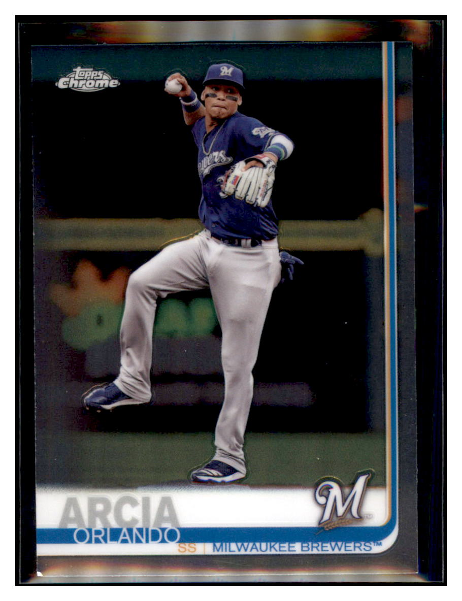 2019 Topps Chrome Orlando
  Arcia   Milwaukee Brewers Baseball Card
  CBT1C _1a simple Xclusive Collectibles   
