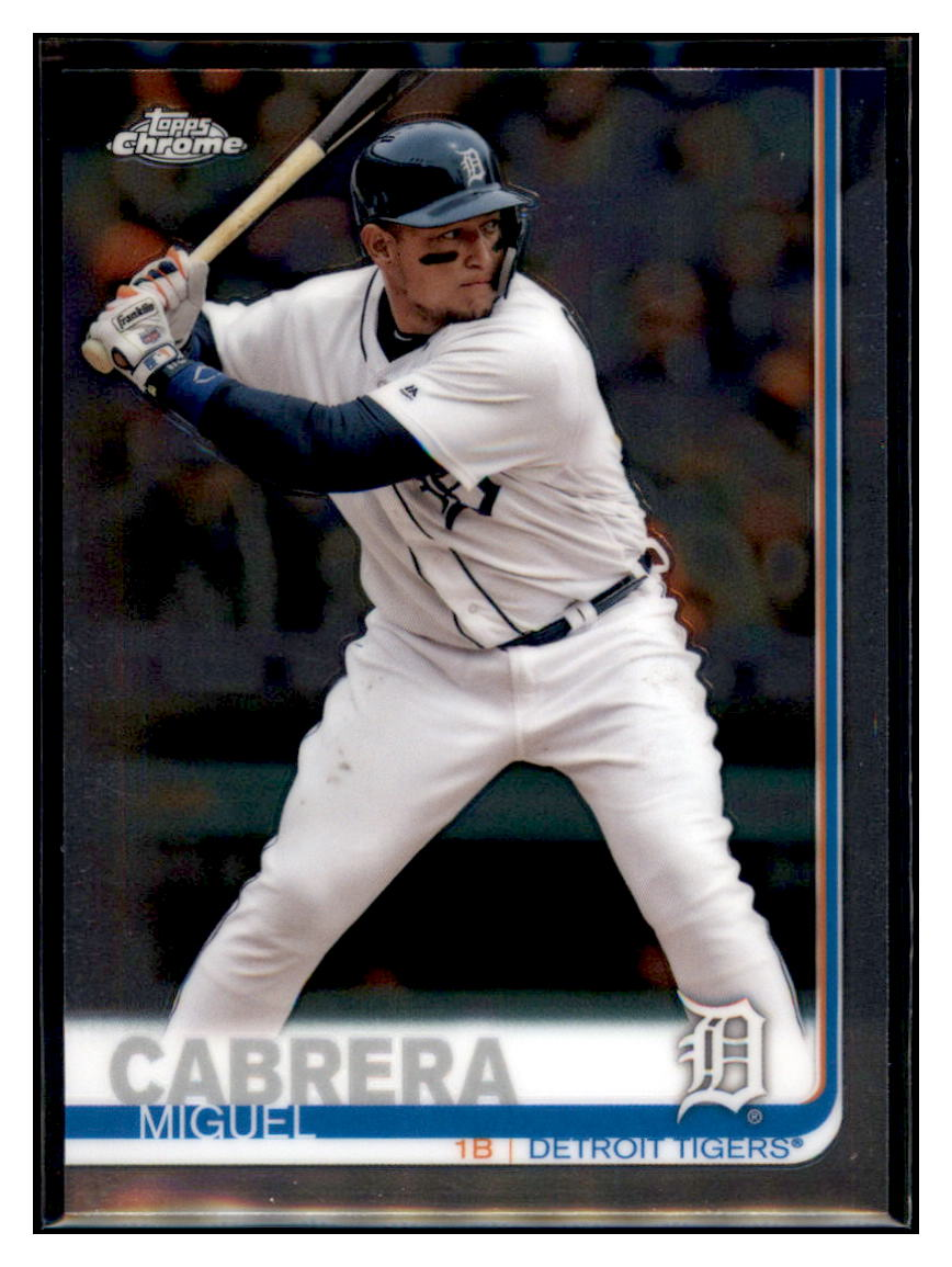 2019 Topps Chrome Miguel
  Cabrera   Detroit Tigers Baseball Card
  CBT1C  simple Xclusive Collectibles   