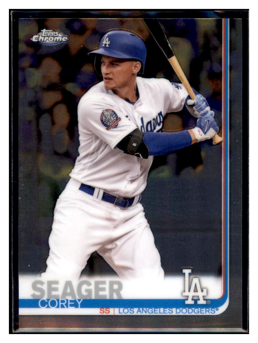 2019 Topps Chrome Corey
  Seager   Los Angeles Dodgers Baseball
  Card CBT1C _1b simple Xclusive Collectibles   