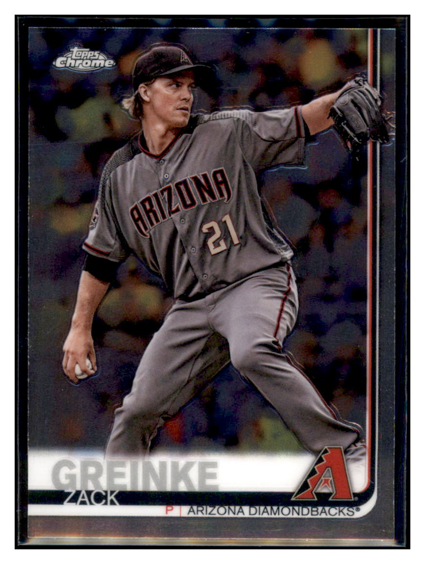 2019 Topps Chrome Zack
  Greinke   Arizona Diamondbacks Baseball
  Card CBT1C  simple Xclusive Collectibles   