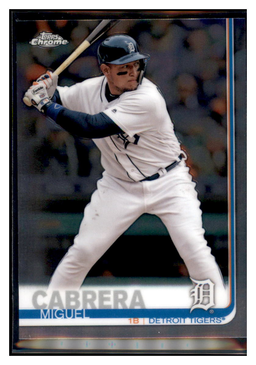 2019 Topps Chrome Miguel
  Cabrera   Detroit Tigers Baseball Card
  CBT1C _1b simple Xclusive Collectibles   