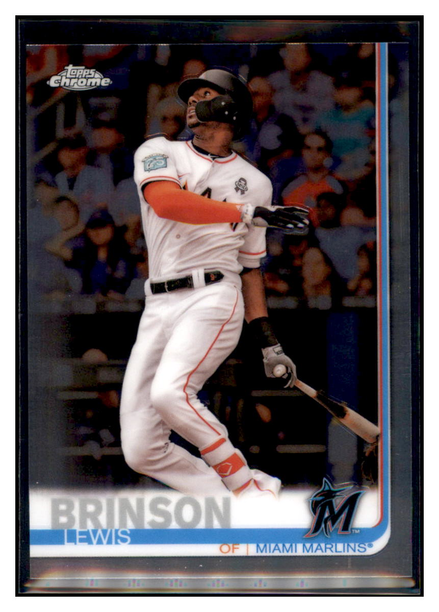 2019 Topps Chrome Lewis
  Brinson   Miami Marlins Baseball Card
  CBT1C _1a simple Xclusive Collectibles   