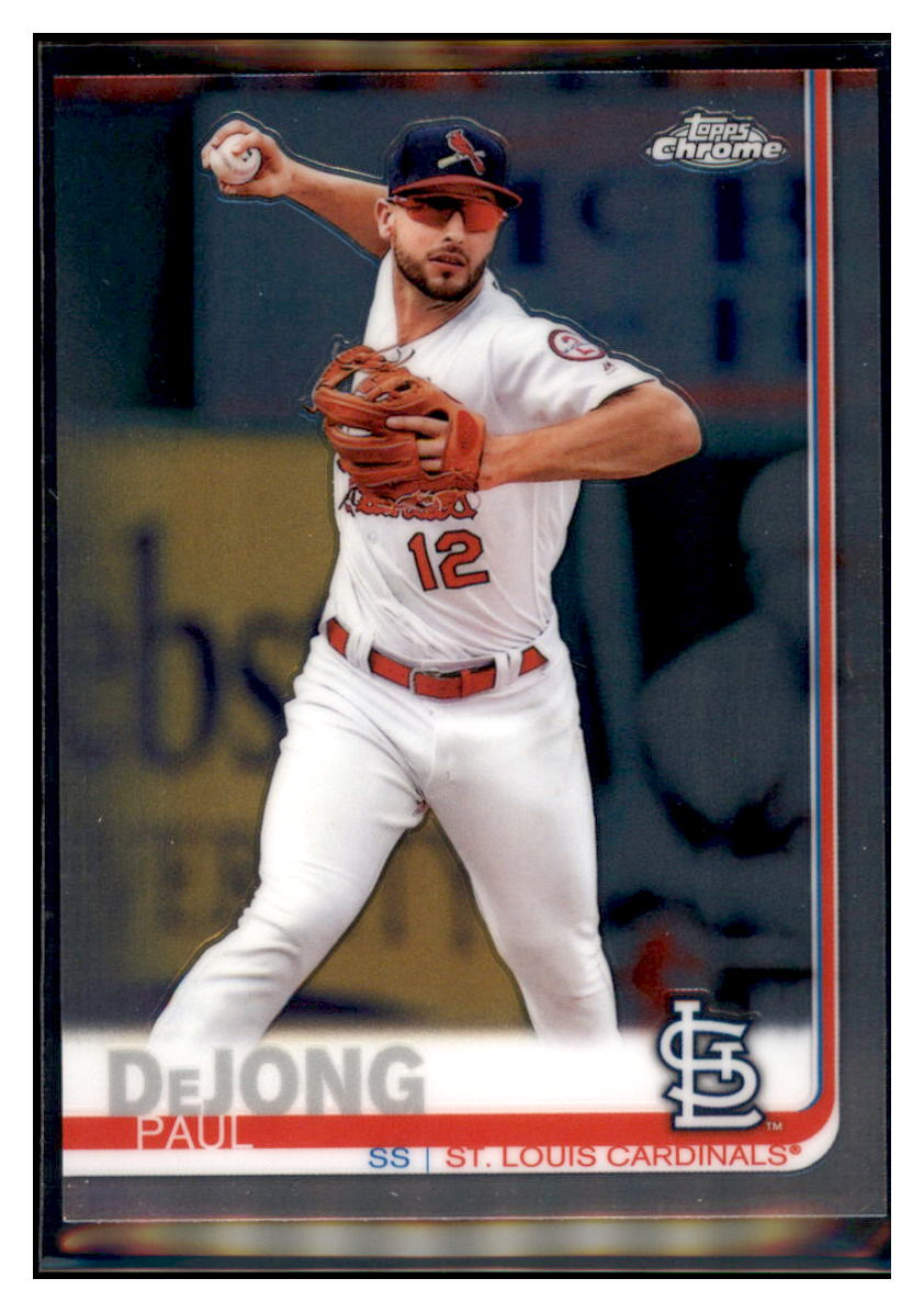 2019 Topps Chrome Paul
  DeJong   St. Louis Cardinals Baseball
  Card CBT1C  simple Xclusive Collectibles   